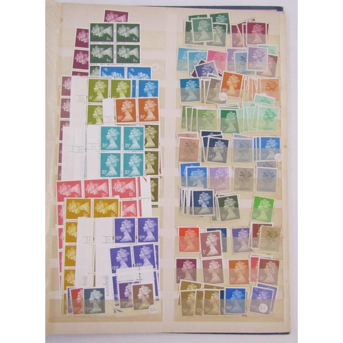 306 - GB stamps: With face value £200+, blue stock-book of QV-QEII, mint & used, definitives, commemorativ... 