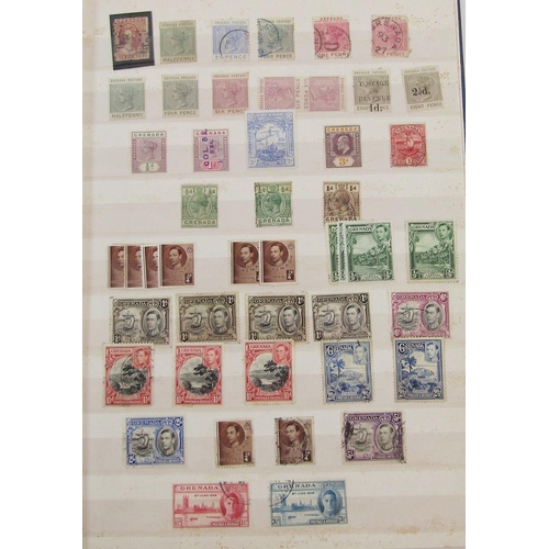 308 - Stamps of Br Empire & C’wealth: Album and 4 A4 stock-books in large box of mainly A to J countries w... 