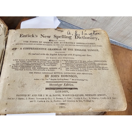 36 - Antiquarian/dictionaries to include:- Chambers Information 1908 fine biding, half calf over marbled ... 