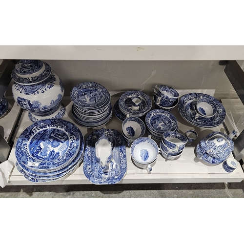 54 - Composite collection of Spode Italian pattern blue and white transfer printed various wares, circa 1... 