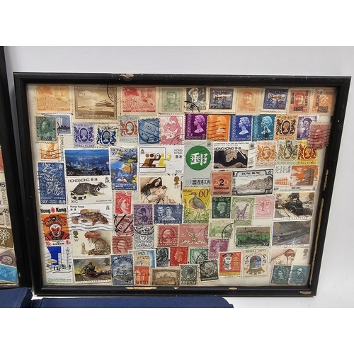 146 - Collection of coins and stamps including three Sandhill coin library albums, one containing half pen... 