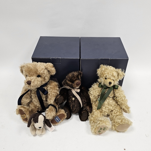 171 - Merrythought ' Bruno The Official RSPCA Collectors teddy bear ' with his puppy on lead,  limited edi... 