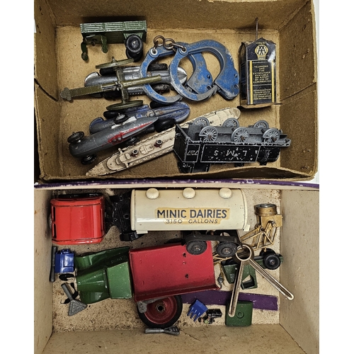 172 - Collection of diecast, tinplate and other vehicles, all play worn and loose,  including Dinky (492 l... 