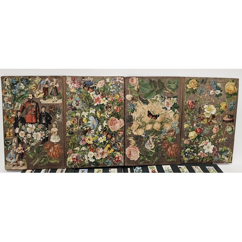 180 - Collection of cigarette and tea cards including three early 20th century cigarette picture albums, c... 