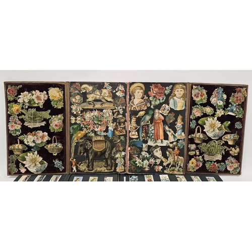 180 - Collection of cigarette and tea cards including three early 20th century cigarette picture albums, c... 