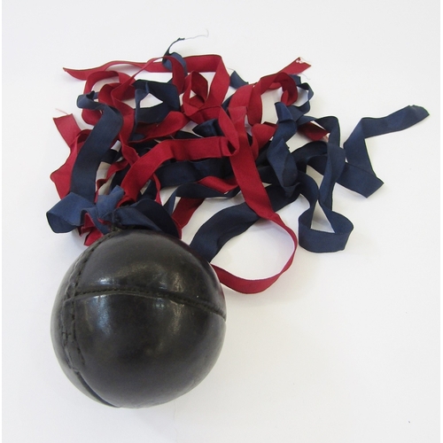 108 - Early 20th century Kinglet Carbide bicycle lamp by Joseph Lucas Limited, Birmingham, and a weighted ... 