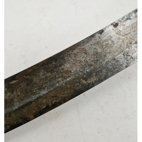 164 - British 1803 pattern infantry flank officer's sword by Osborn & Gunby, etched foliate decoration thr... 