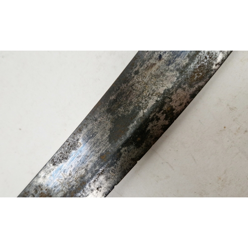 164 - British 1803 pattern infantry flank officer's sword by Osborn & Gunby, etched foliate decoration thr... 