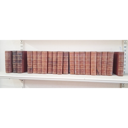 76 - Dumas, Alexandre - Works Handy Library edition - The Romances of Alexandre Dumas, half leather over ... 