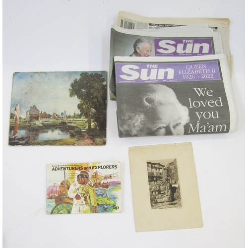 91 - Ephemera and other collectables to include an early 20th century scrap album, postcard album includi... 