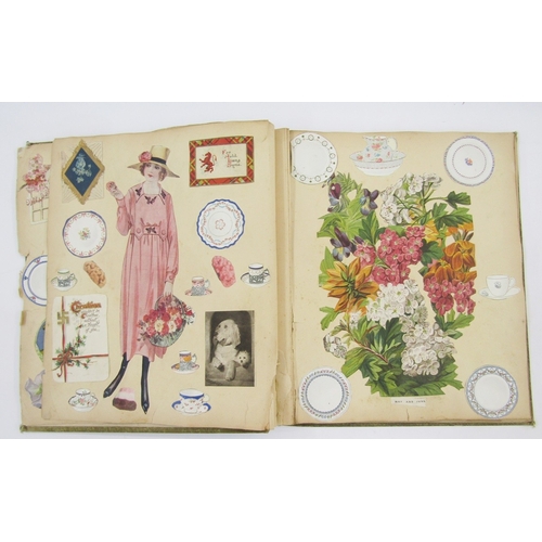 92 - Assorted ephemera and other paper collectables including an early 20th century scrap album, postcard... 