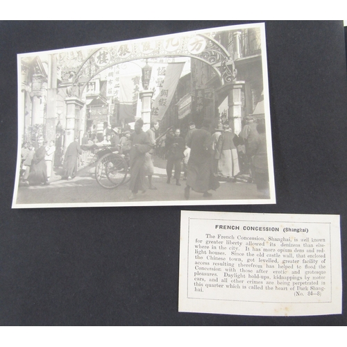 94 - Early 20th century Chinese photograph album containing photographs of topographical interest and sce... 