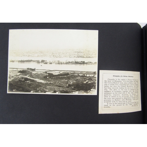 94 - Early 20th century Chinese photograph album containing photographs of topographical interest and sce... 