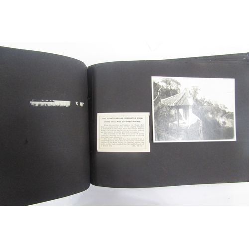 94 - Early 20th century Chinese photograph album containing photographs of topographical interest and sce... 
