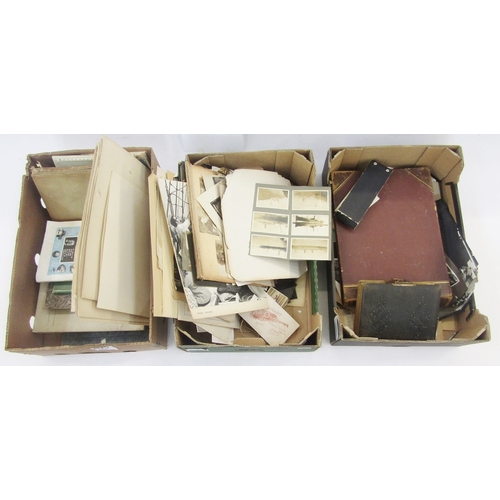 97 - Quantity of assorted ephemera including large photograph album, late 19th/early 20th century black a... 
