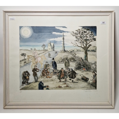 357 - Angela Countess Antrim (1911-1984)
 Colour print
 'The Famine?', limited edition, signed, numbered 5... 
