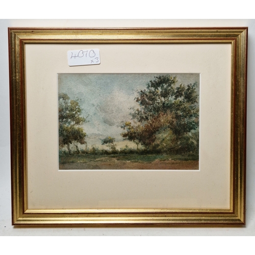 359 - William Rutledge (Australian, 1924-1993)
 Watercolour
 Rural scene with dwelling and tree next to tr... 