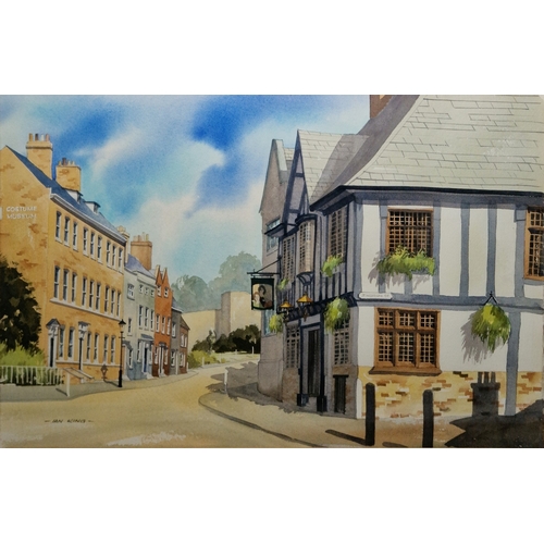 363 - Ian King (20th century)
 Watercolour
 View of Brewhouse Yard Museum, Nottingham, signed lower left, ... 