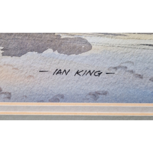 365 - Ian King (20th century)
 Watercolour
 View of Country house with gated entrance, signed lower right,... 