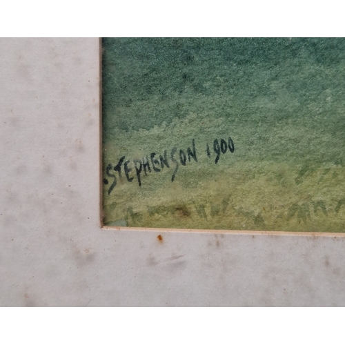 384 - Gerald Ososki (1903-1981)
 Ink and wash
 Landscape with country house in distance, signed and dated ... 