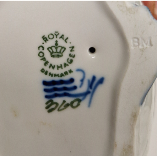 67 - Group of Royal Copenhagen models of animals and vase, 20th century, printed green marks, blue wave m... 