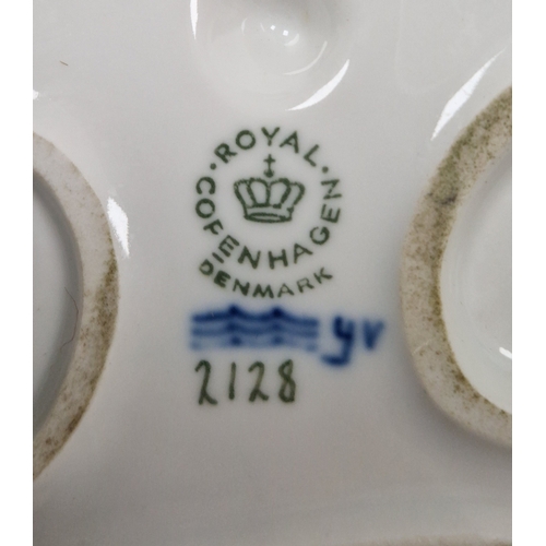 67 - Group of Royal Copenhagen models of animals and vase, 20th century, printed green marks, blue wave m... 