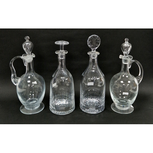 83 - Ralph Lauren cut glass decanter with a faceted compressed bullseye stopper and a William Yeoward exa... 