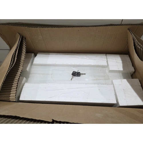 184 - Contemporary Michael Kors counter top shop display cabinet of rectangular form, comprising five glas... 