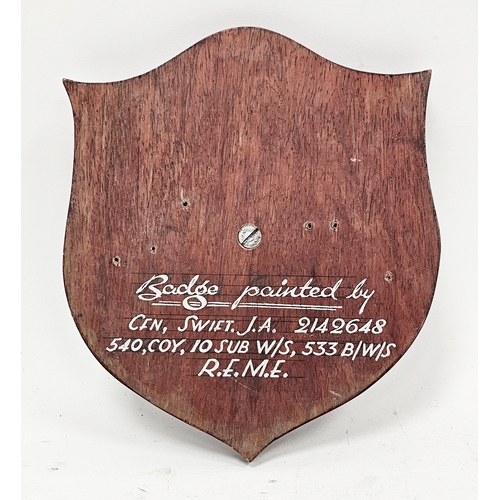 196 - World War I circular bronze badge plaque relating to HMS Lion, decorated in relief with a lion and t... 