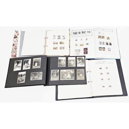 201 - Mixed lot of stamps and ephemera including three late 20th century stamp albums and other stamps, th... 