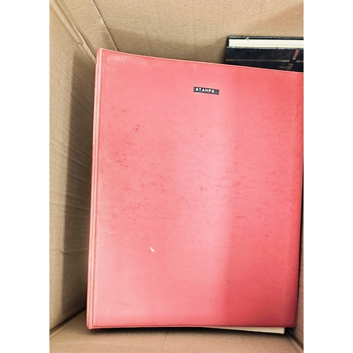 201 - Mixed lot of stamps and ephemera including three late 20th century stamp albums and other stamps, th... 