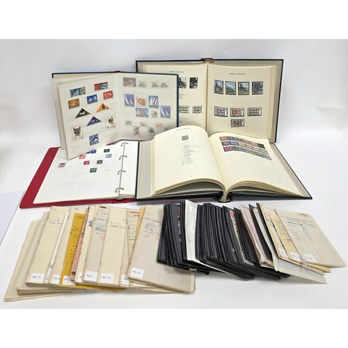 209 - Collection of stamps including two partially filled Stanley Gibbons Windsor Great Britain albums, pa... 