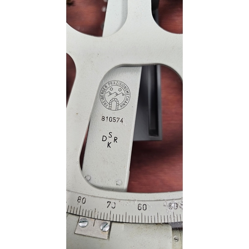 227 - Mid-century Freiberger Prazisionsmechanik Drum Sextant made in the German Democratic Republic (GDR) ... 