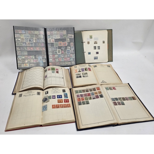 230 - Collection of approximately 21 stamp albums / stock books, mostly partially filled, including an alb... 