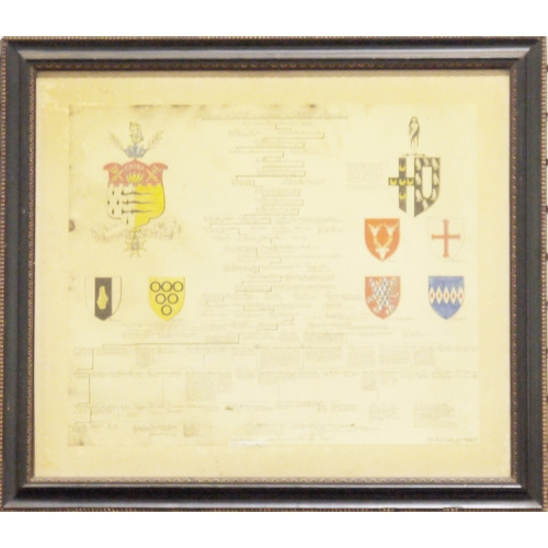 248 - Late 19th century Fulton's military handkerchief, patent no. 10774, printed in black on a white grou... 