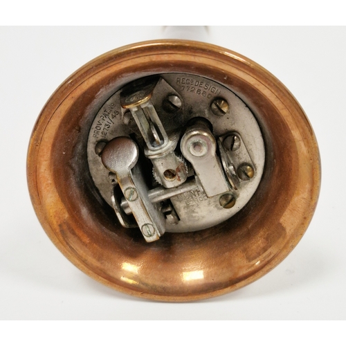 273 - Alfred Dunhill of London novelty lighter in the form of a copper and nickel plated hunting horn, reg... 