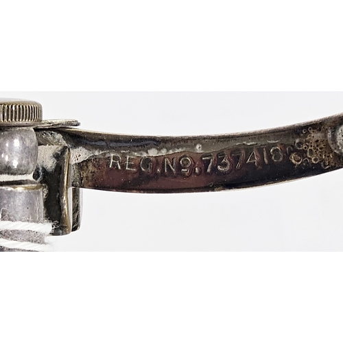 274 - Two 1920's Alfred Dunhill lift-arm table lighters, one in a silver plated case and the other in a gi... 