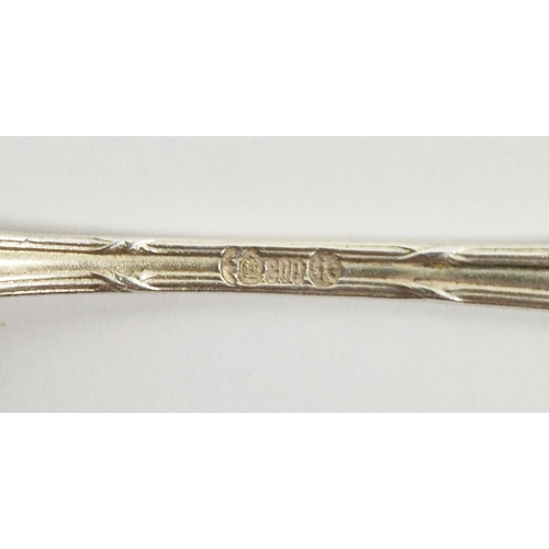 307 - Ten German silver-gilt teaspoons, late 19th century, stamped 800, 2.77 ozt  (wear to gilding)