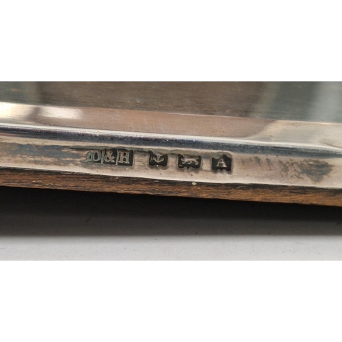 322 - George V silver mounted photograph frame, with engine turned decoration, hallmarked Birmingham 1916 ... 