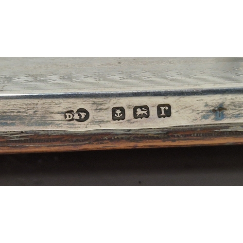 322 - George V silver mounted photograph frame, with engine turned decoration, hallmarked Birmingham 1916 ... 