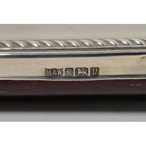 322 - George V silver mounted photograph frame, with engine turned decoration, hallmarked Birmingham 1916 ... 