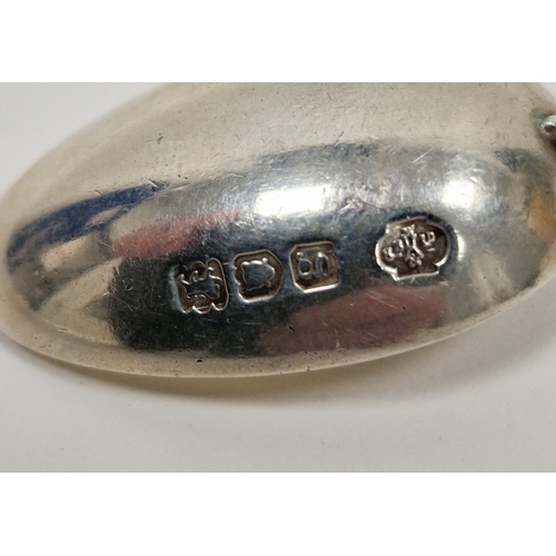 326 - Group of silver teaspoons, including: a late Victorian trefoil Britannia silver teaspoon, hallmarked... 