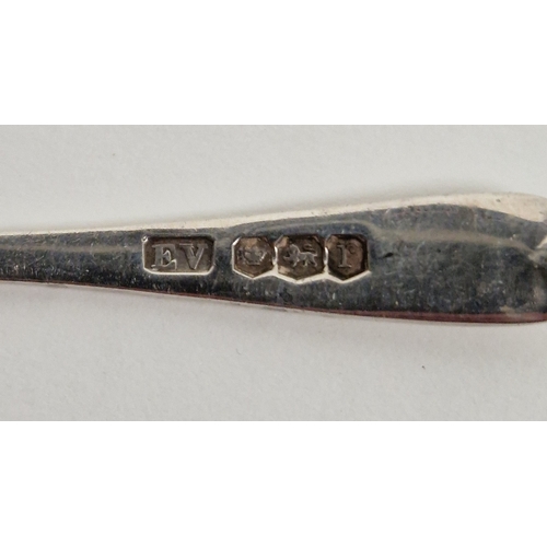 326 - Group of silver teaspoons, including: a late Victorian trefoil Britannia silver teaspoon, hallmarked... 