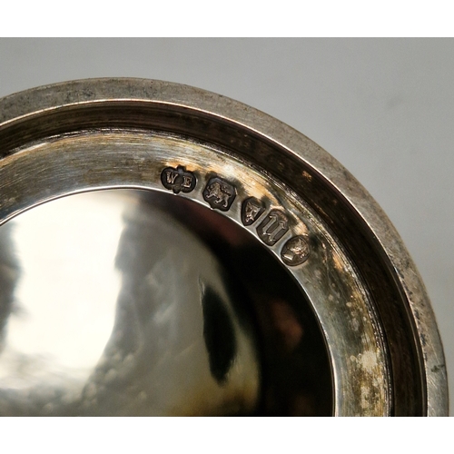 329 - Victorian silver lidded mustard pot, of cylindrical form, lacking glass liner, hallmarked London 187... 