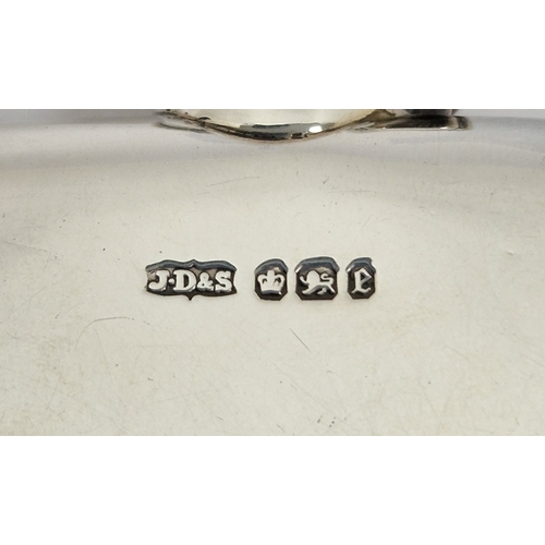 336 - Late Victorian silver hip flask, engraved crest to the front with initials J F R, hallmarked Sheffie... 
