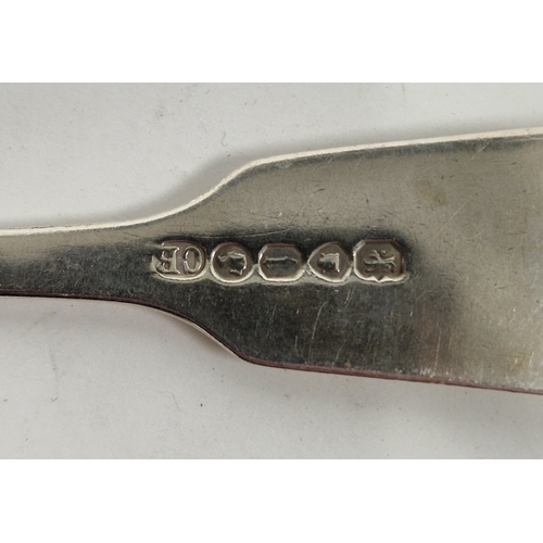 350 - Six Victorian silver tablespoons and five forks, hallmarked London, 1866, makers marks for Charles B... 