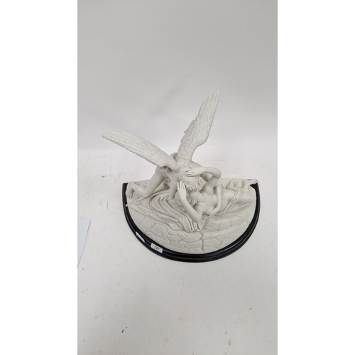 122 - After Antonio Canova a white porcelain sculpture of Cupid and Psyche by Alessandro Maggioni, limited... 
