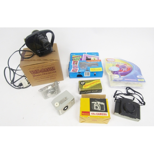 128 - Collection of cameras and other items including boxed Trick Pics special-effects camera, Comet II ca... 