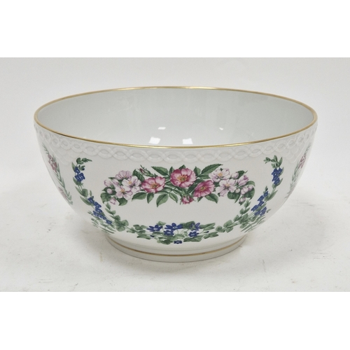 26 - Royal Copenhagen commemorative 'The Flowers of Copenhagen' bowl, printed and painted marks, circa 19... 