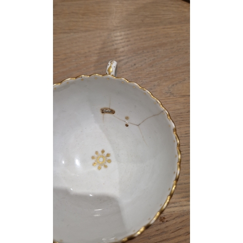 29 - English porcelain turquoise ground composite part tea and dessert service in the Minton style, impre... 